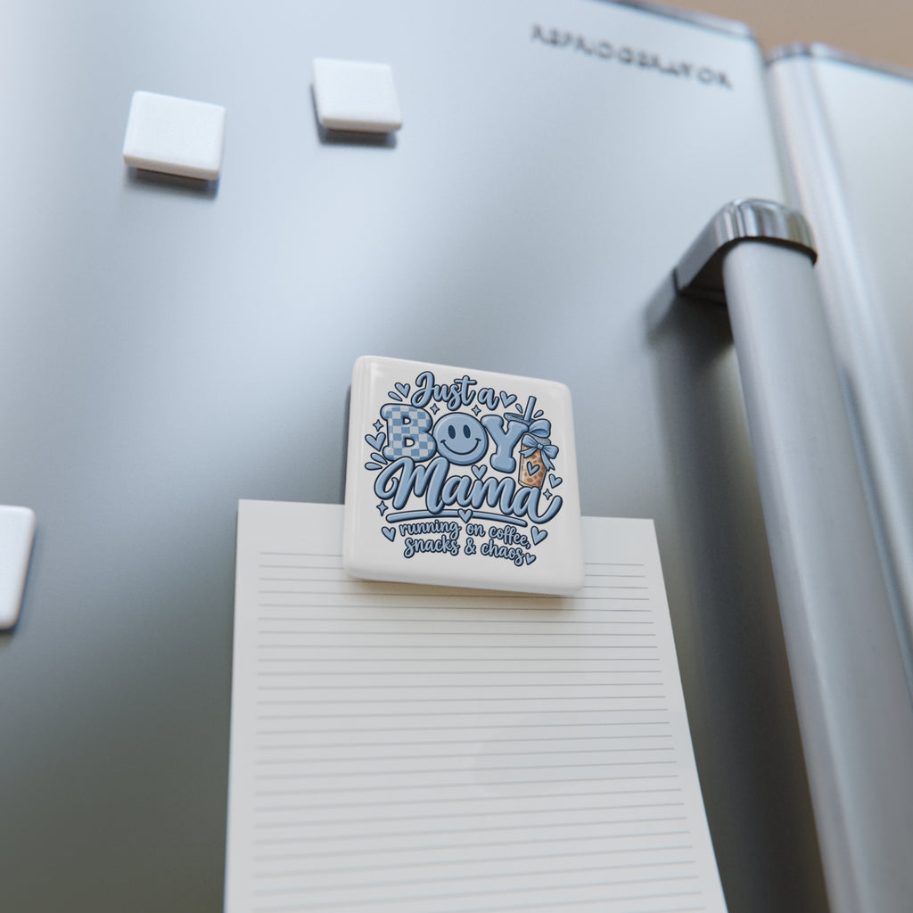 Just a Boy Mama Porcelain Magnet
