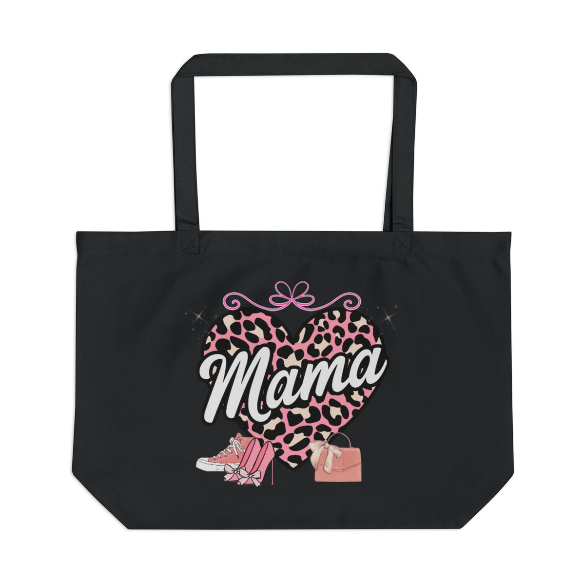 Leopard Print Mama Heart Eco Tote